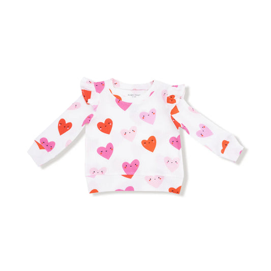 Happy Hearts Ruffle Sweatshirt