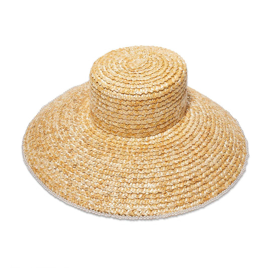 Natural Pearl Edge Straw Hat