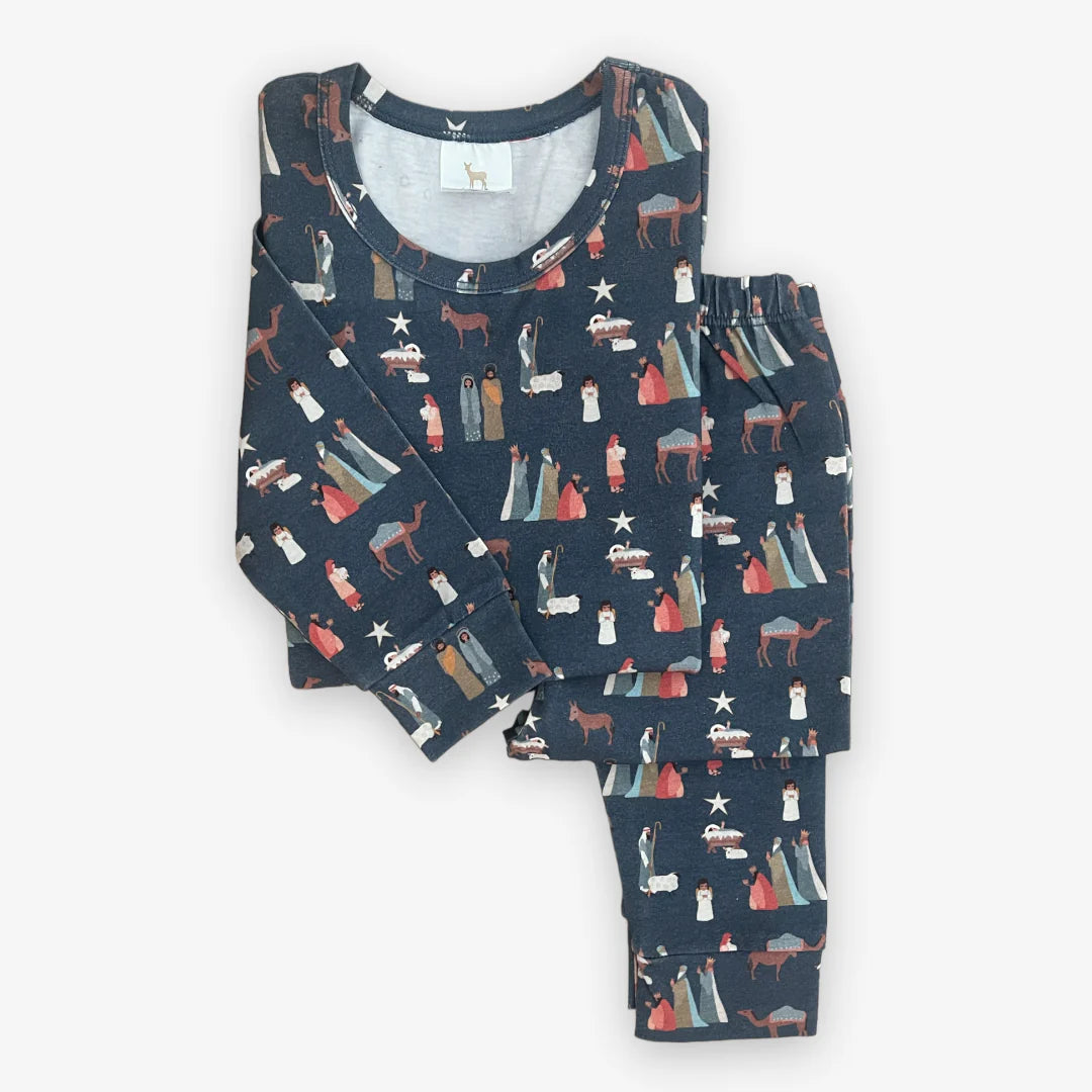 Modal Long Sleeve Pajama Set- Silent Night Navy