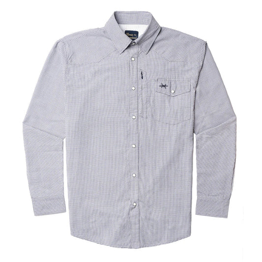 Long Sleeve Western Field Shirt- Blue Lockhart