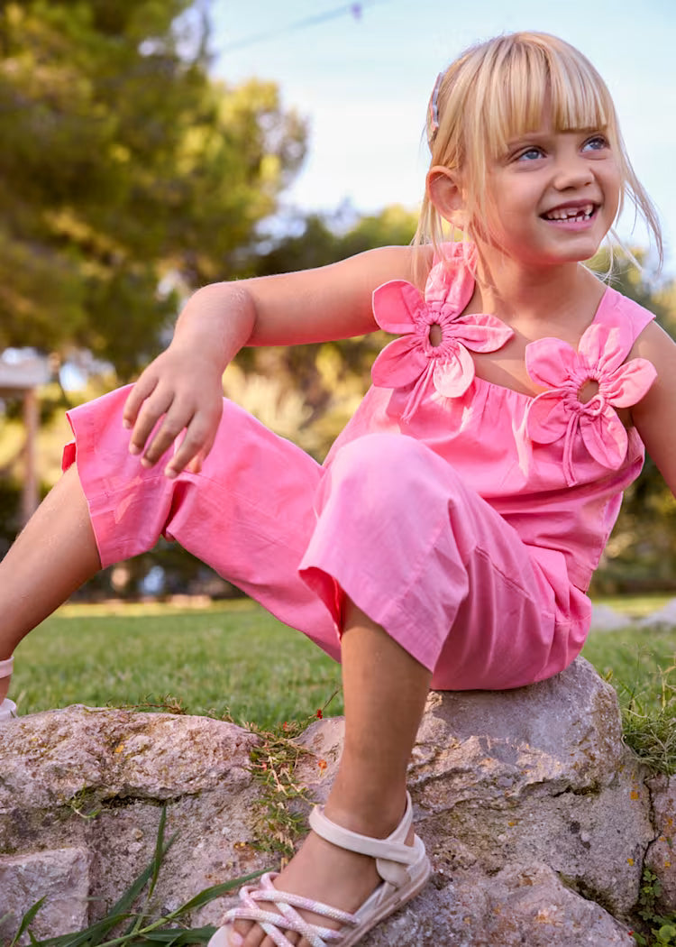 Girls Pant + Top Set in Geranium