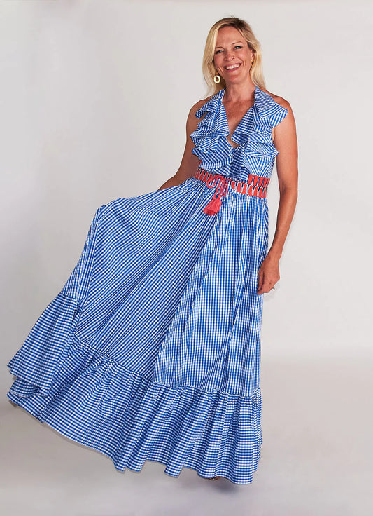 Sambra Dress- Blue Gingham