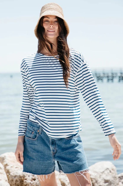 Little Bay Sun Shirt SPF 50+ Navy Stripe