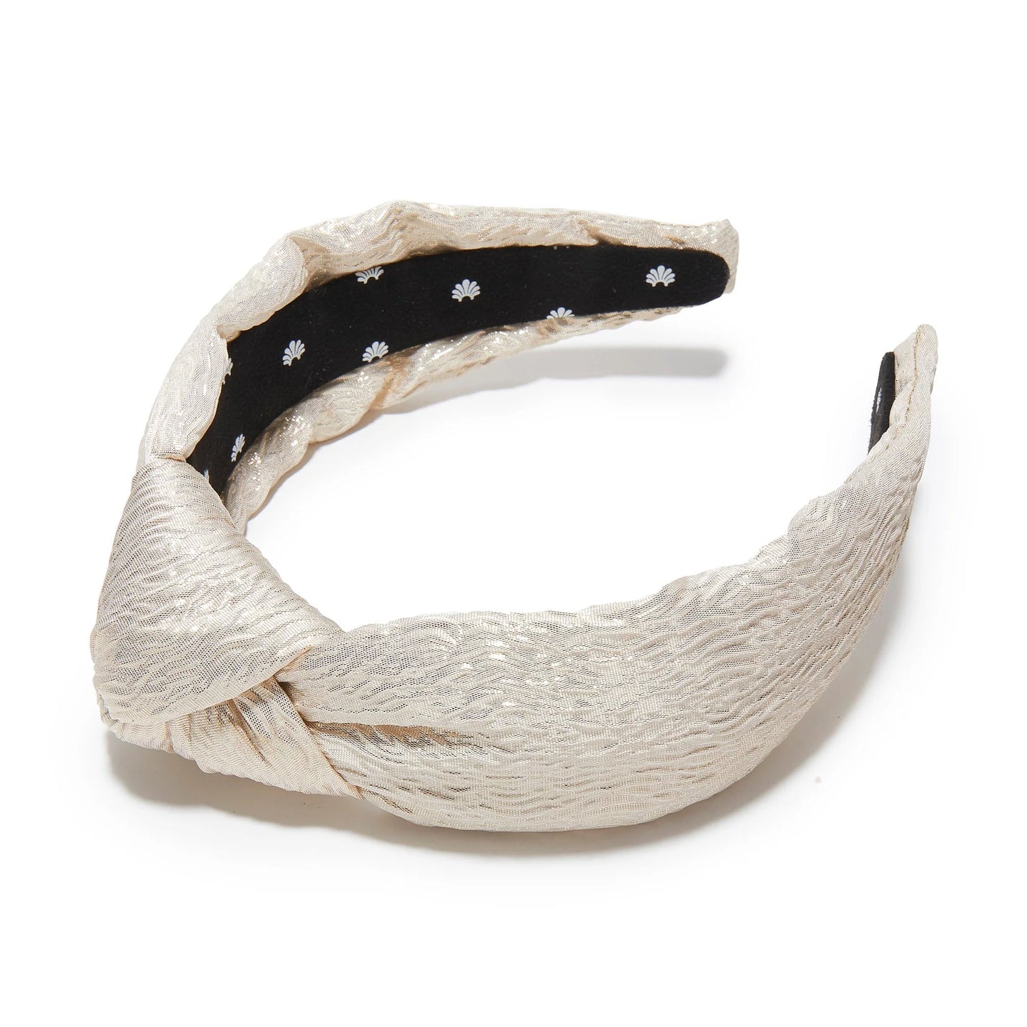 Gold Wave Knotted Metallic Brocade Headband