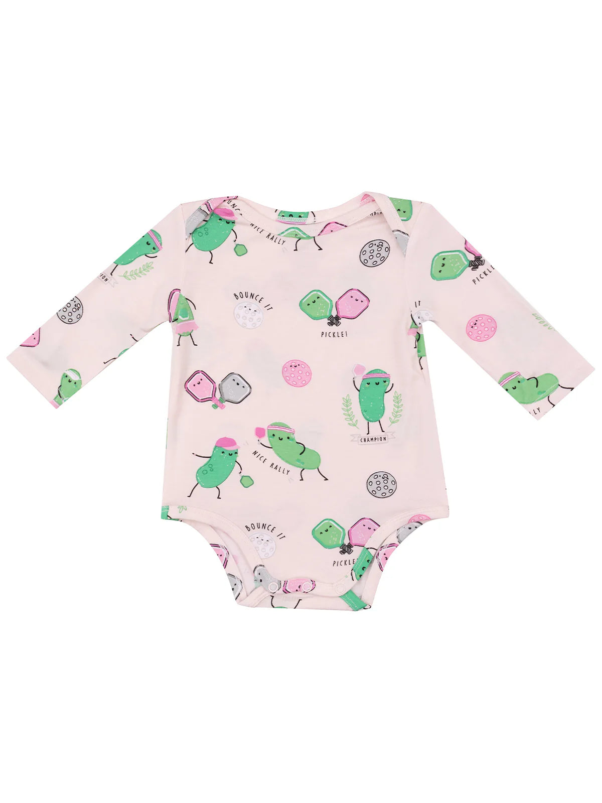 Pickleball Pink Longsleeve Bodysuit Onesie