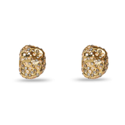 Smokey Quartz Pave Rock Earrings