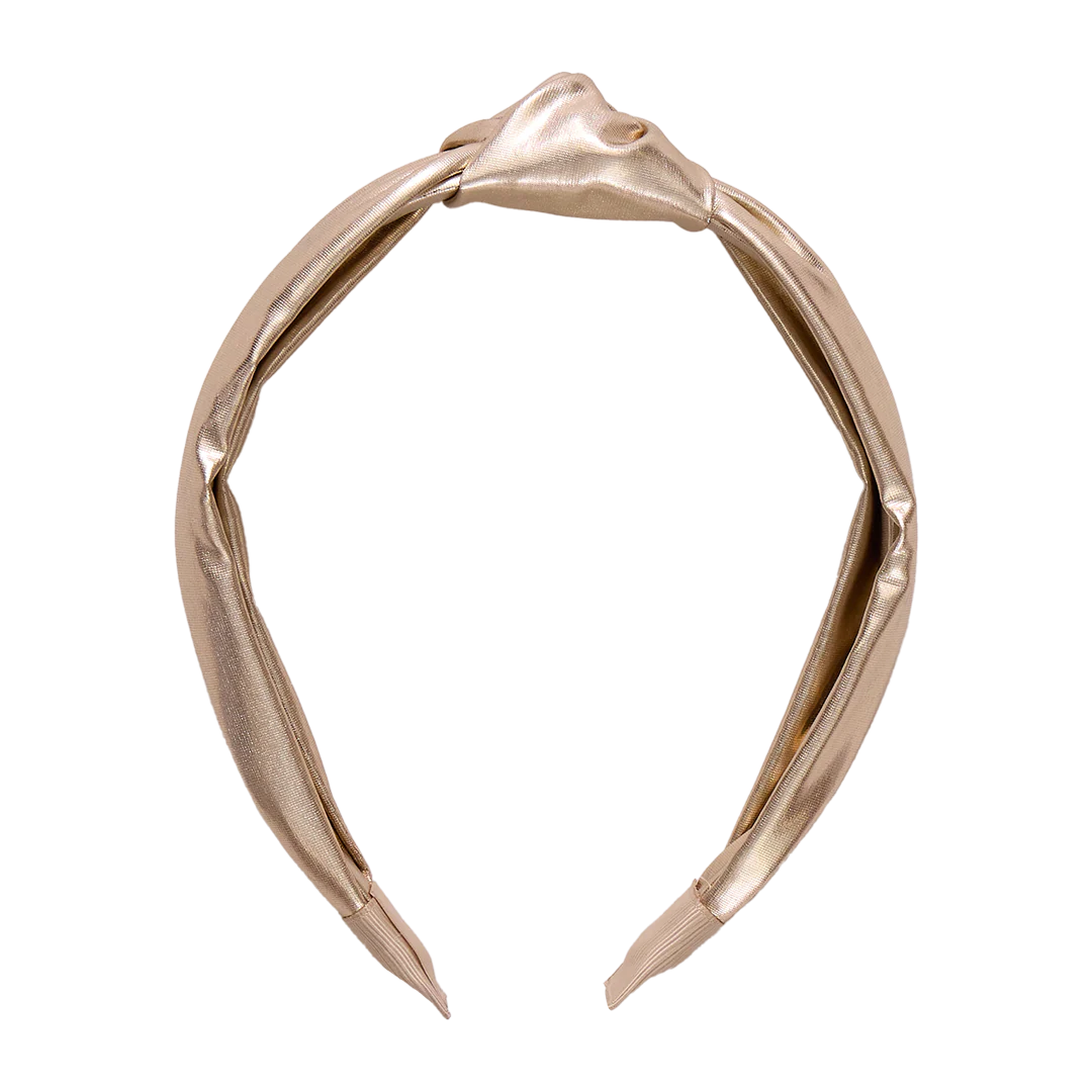 Lamé Holly Headband- Gold