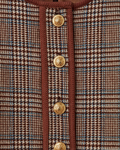 Gabi Dress- Brownstone Tweed