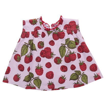 Girls Scallop Misha Top- Lavender Raspberries