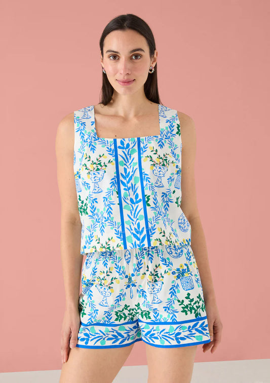 Romy Short- White Chinoiserie Garden