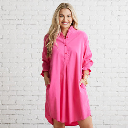 Kimberly Corduroy Dress- Pink