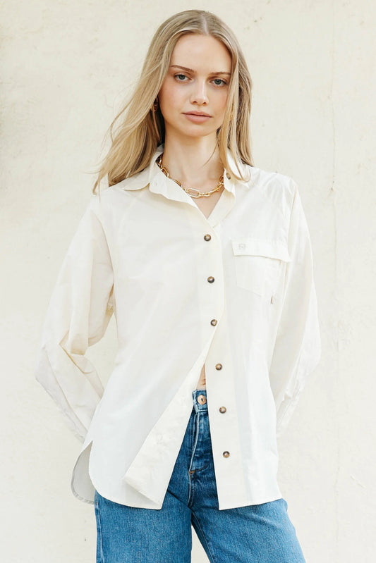 Aunt Beth's Ranch Shirt- Ivory