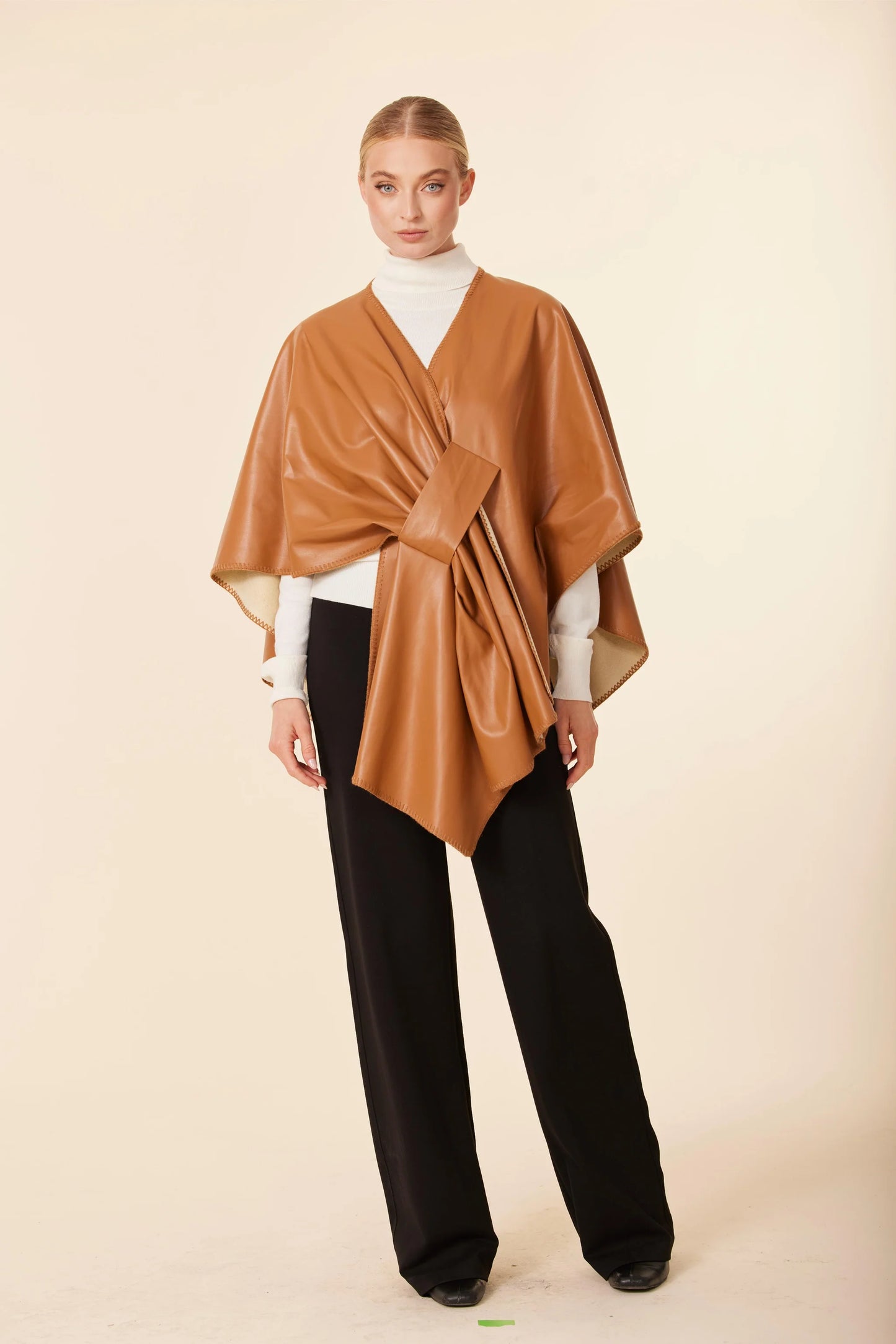 Vegan Leather Wrap- Burnt Orange