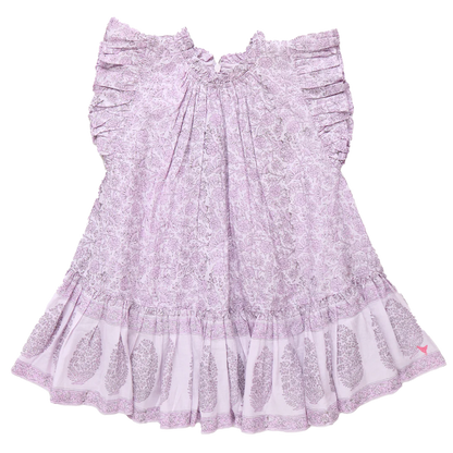 Girls Harper Dress-Lavender Floral Garden