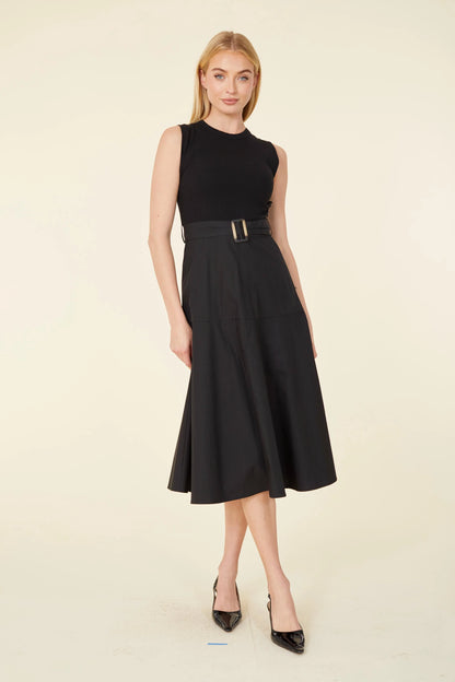Sleeveless Midi Dress- Black
