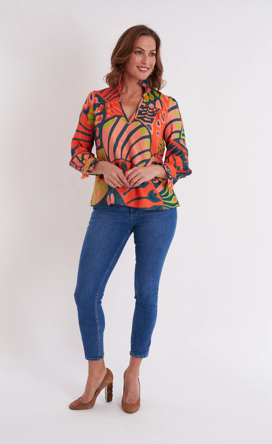 Aspen Blouse- Paddle Pumpkin