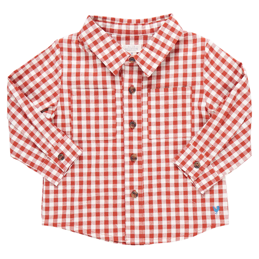 Boys Jack Shirt- Pony Gingham