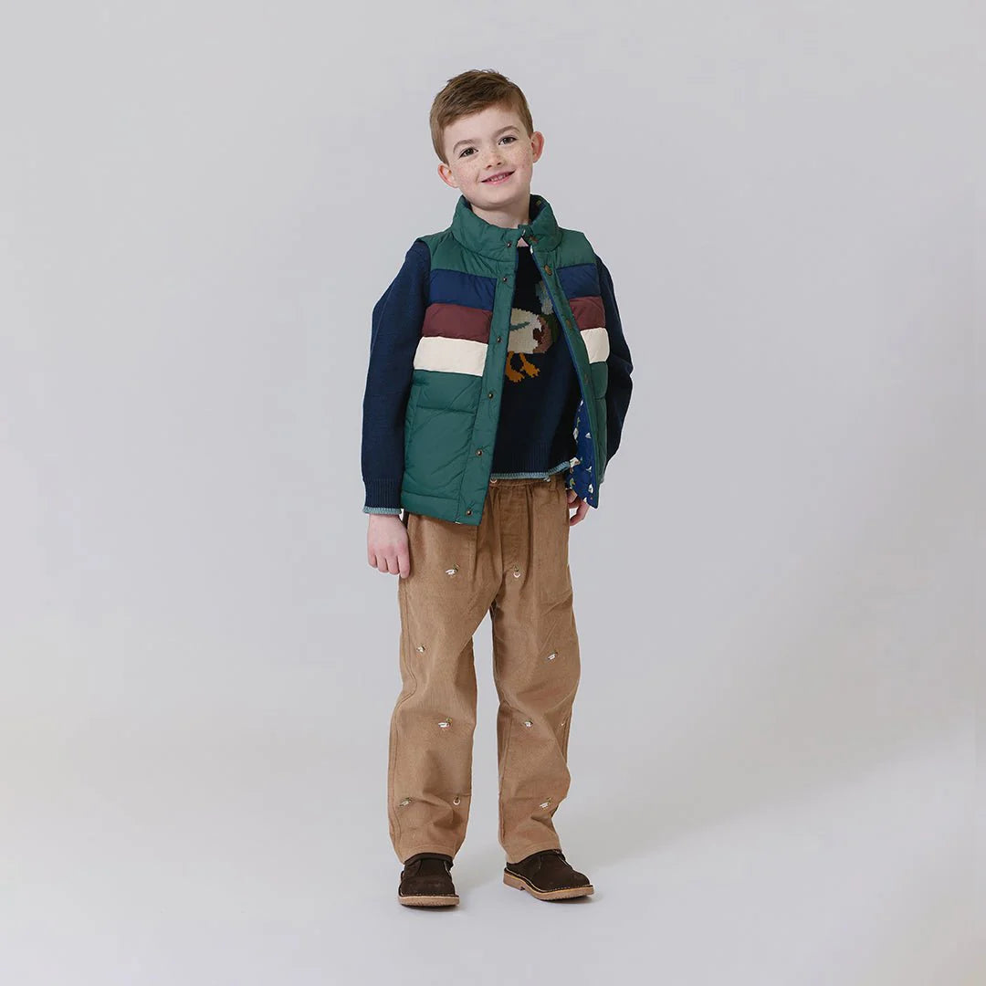 Boy Jackson Pant- Mallard Embroidery