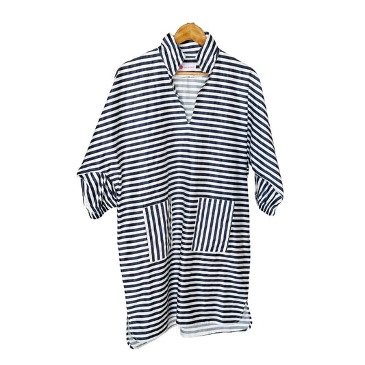 Betsy Dress- Navy Stripe