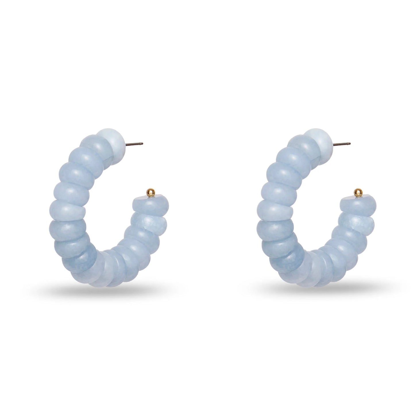 Blue Aventurine Hoop Earrings