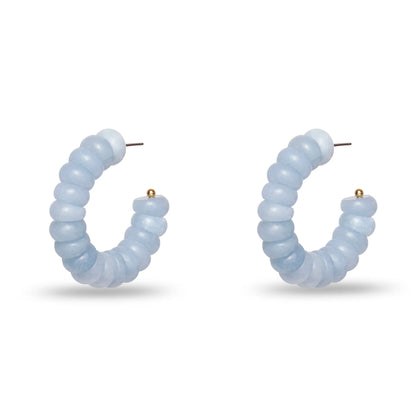 Blue Aventurine Hoop Earrings