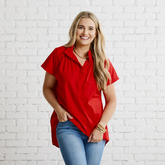 Emily Top- Fall Red