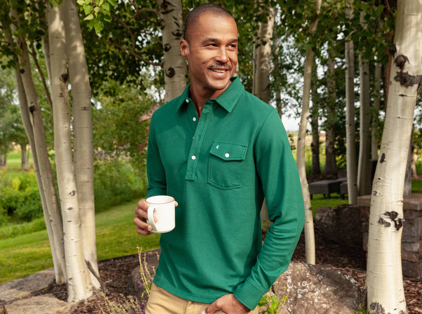 Long Sleeve Players Shirt- Evergreen