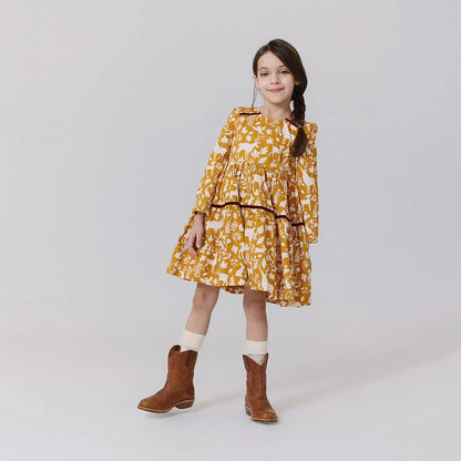 Girls Lennon Dress- Harvest Botanical