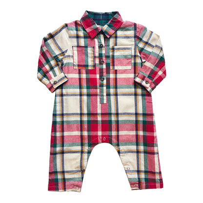 Baby Boys Easton Jumper- Holiday Tartan