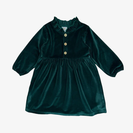 Samantha Dress- Evergreen Velvet