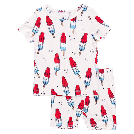 Kids Bamboo PJ Set- Rocket Pop