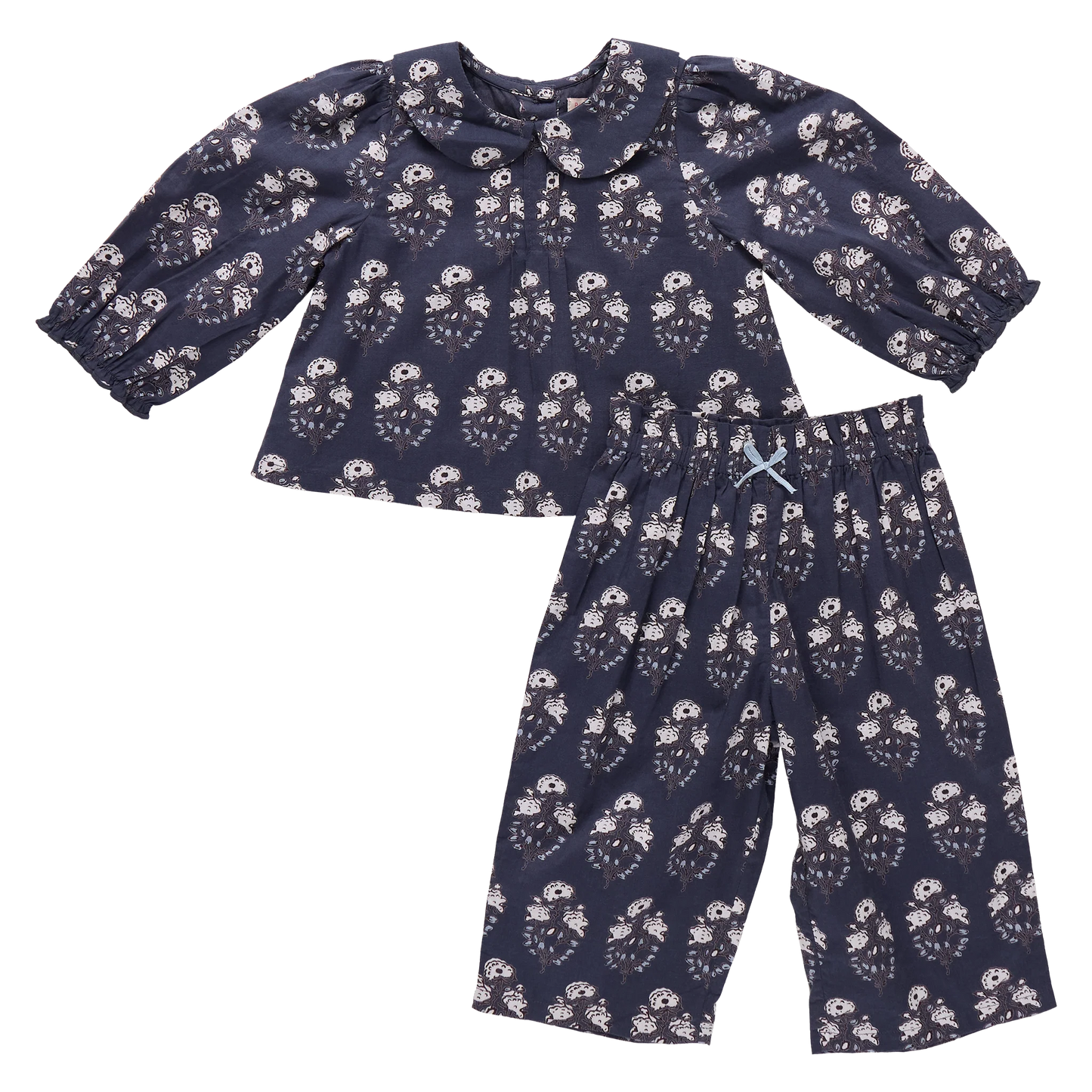 Baby Girls Dawson 2-Piece Set- Navy Strawflower