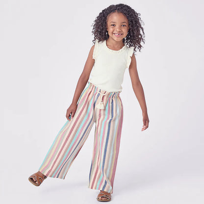 Girls Theodore Pant- Multi Vintage Stripe