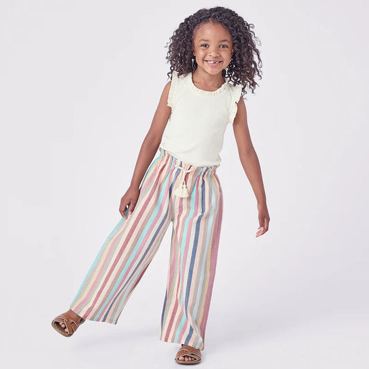 Girls Theodore Pant- Multi Vintage Stripe