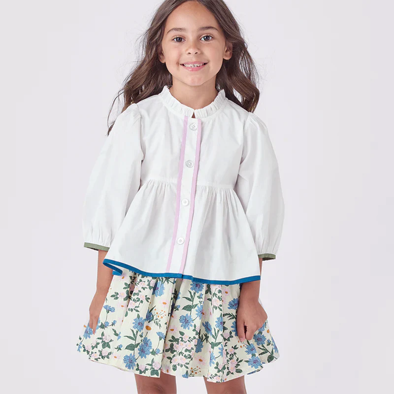 Girls Autumn Top- White