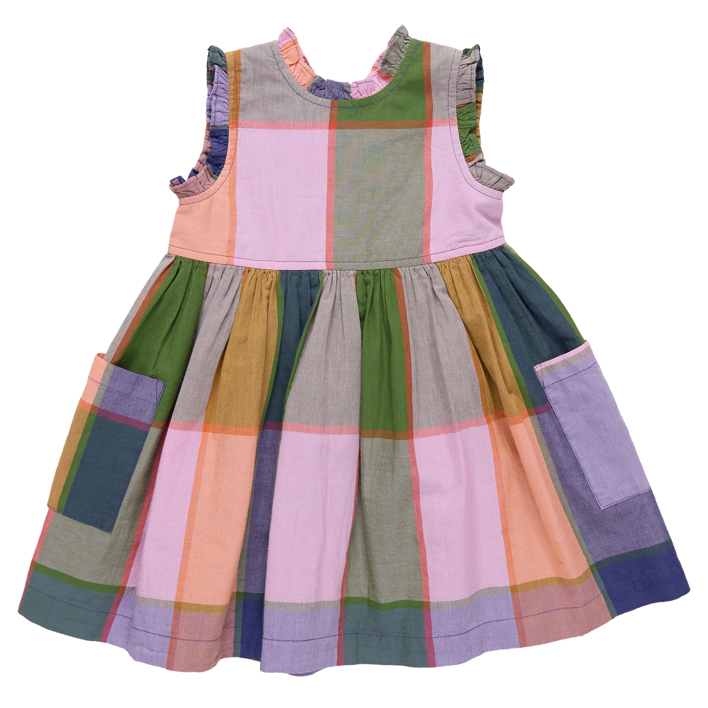Girls Alyssa Dress- Plaid Madras