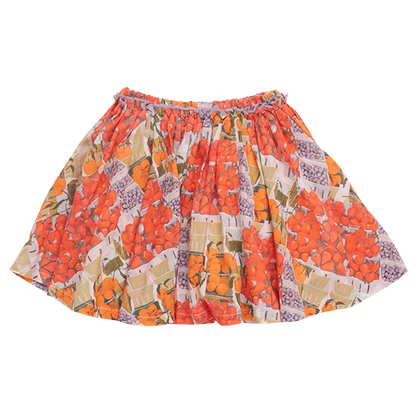 Girls Gianna Skirt- Berries + Oranges