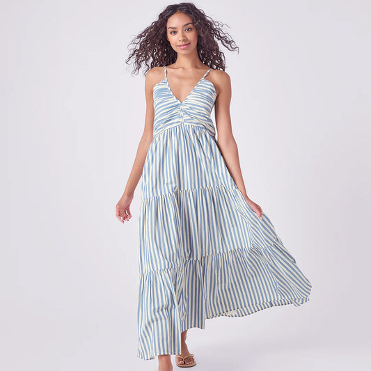 Womens Hope Dress- Blue Stripe