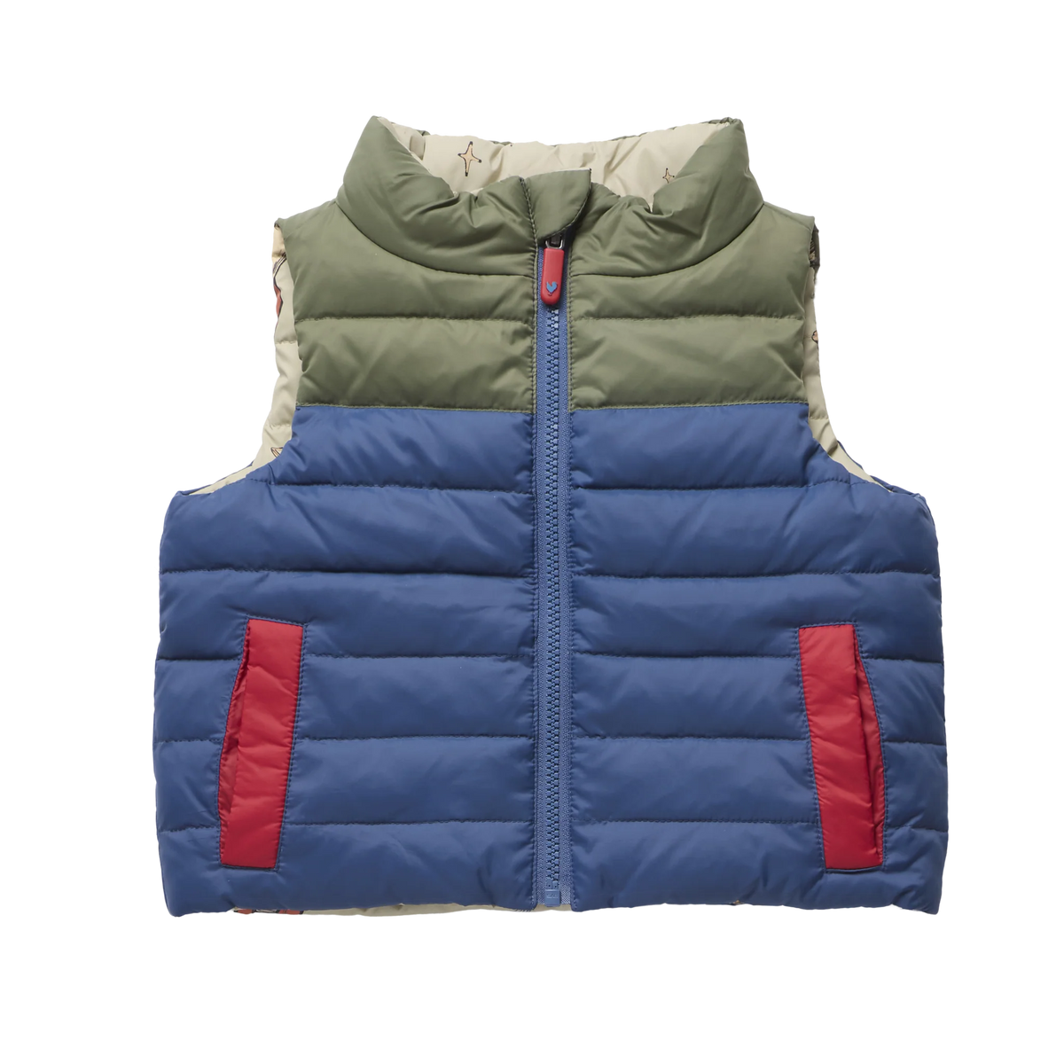 Kids Reversible Riley Vest - Space Rocket