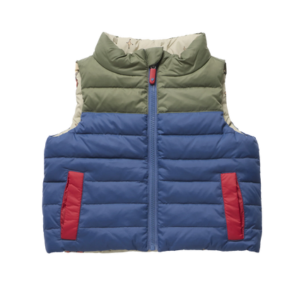 Kids Reversible Riley Vest - Space Rocket