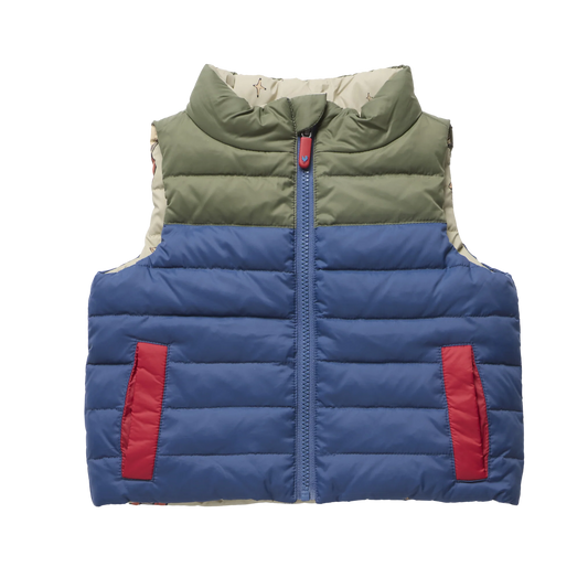 Kids Reversible Riley Vest - Space Rocket