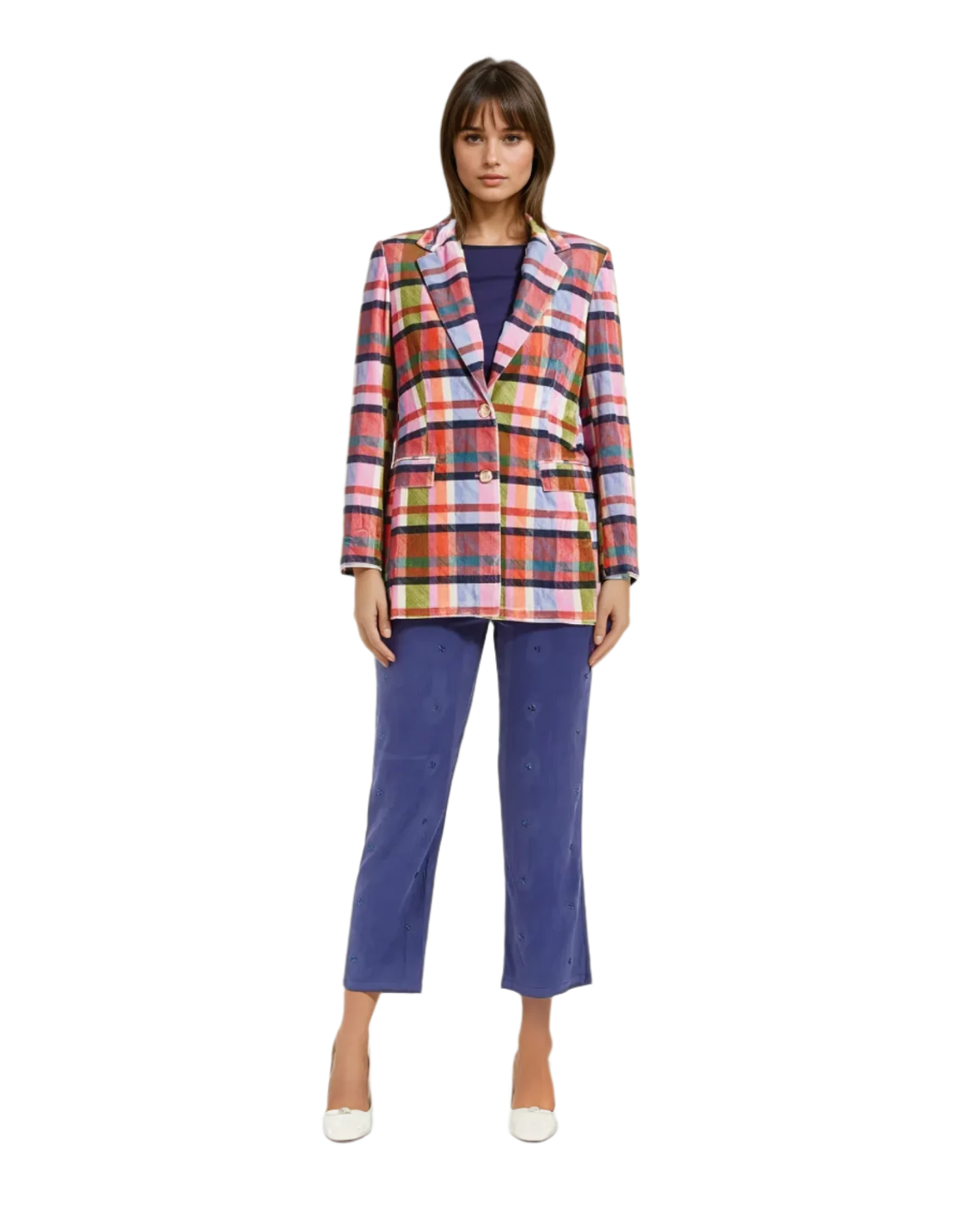 Michele Jacket- Pink Plaid