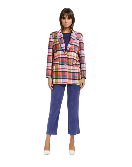 Michele Jacket- Pink Plaid