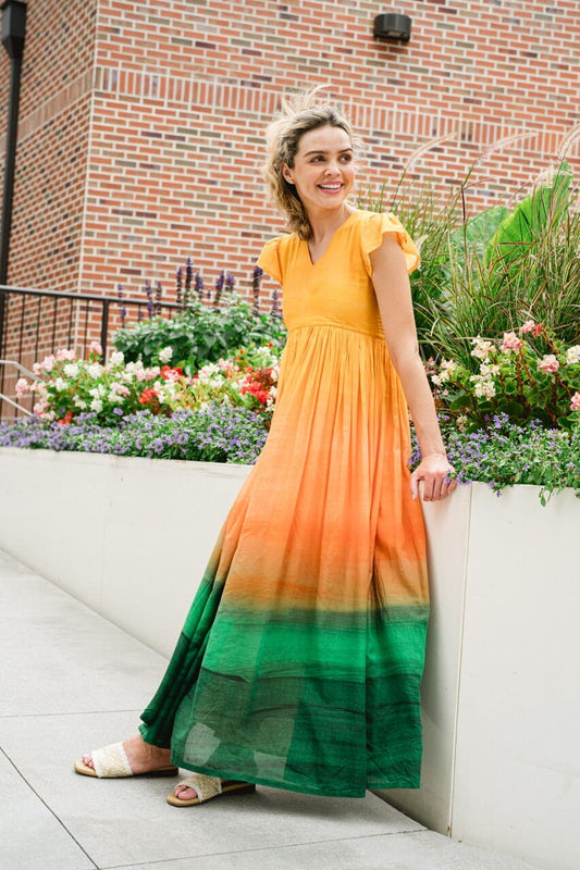 Jenny Maxi Dress- Ombre Sunrise