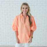 Anna Top- Gingham Orange