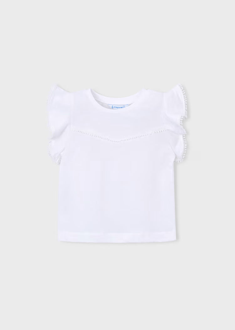White Ruffle T-Shirt