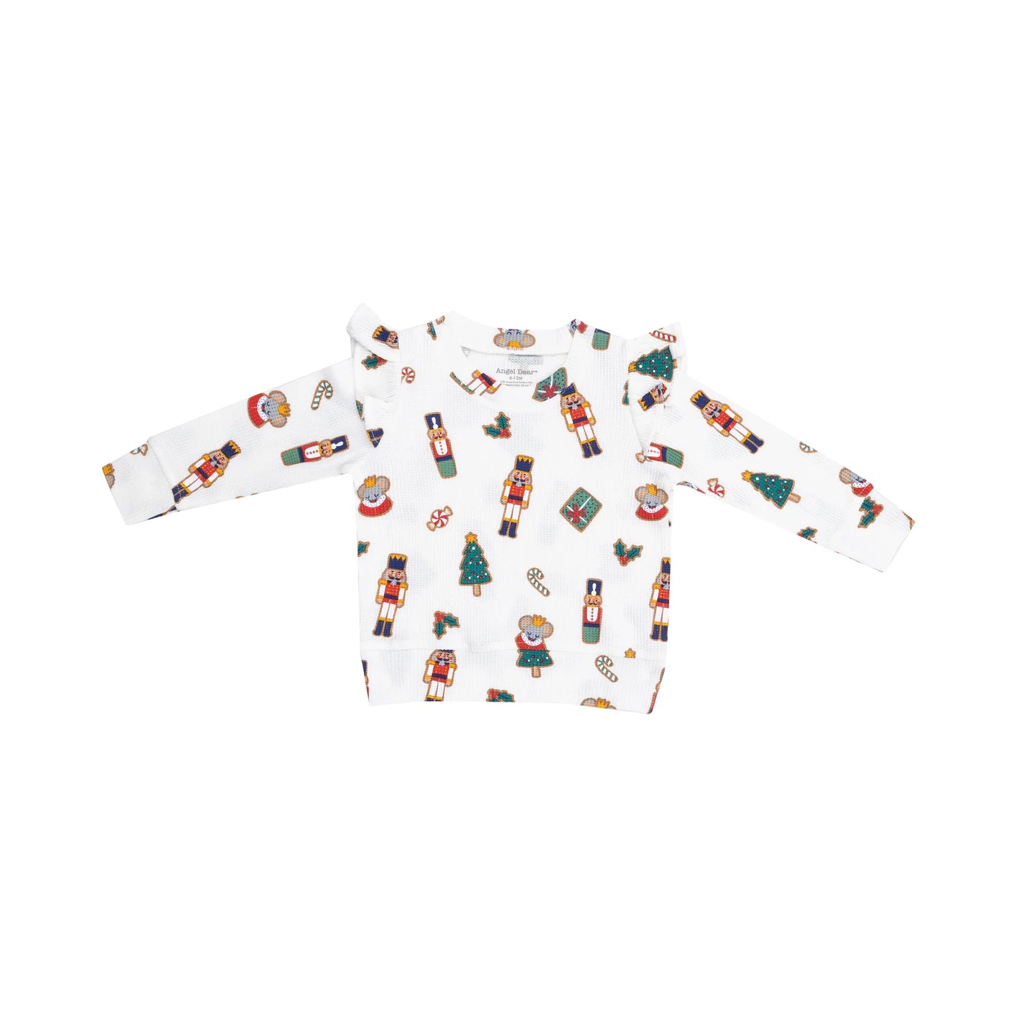 Nutcracker Xmas Cookies Ruffle Sweatshirt