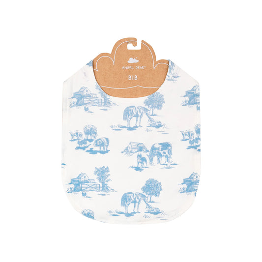 Feeding Bib- Blue Farm Toile