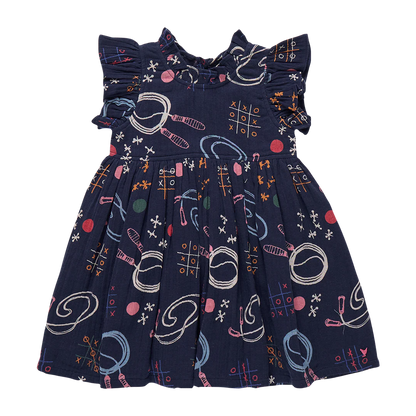 Girls Jennifer Dress- Tic Tac Toe