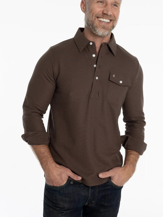 Long Sleeve Players Shirt- Espresso Martini